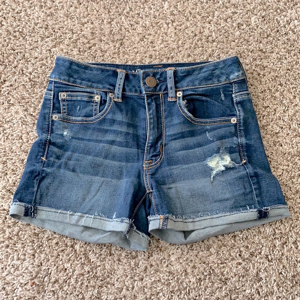 American Eagle hi-rise stretch Jean shorts